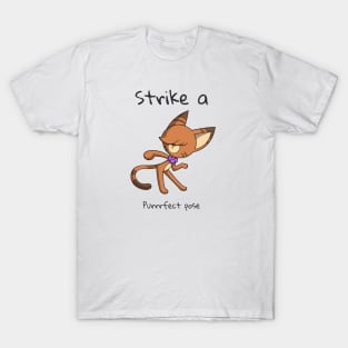 kittyswat Claire Strike a Purrrfect Pose T-Shirt